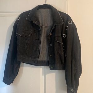 Black crop Jean jacket